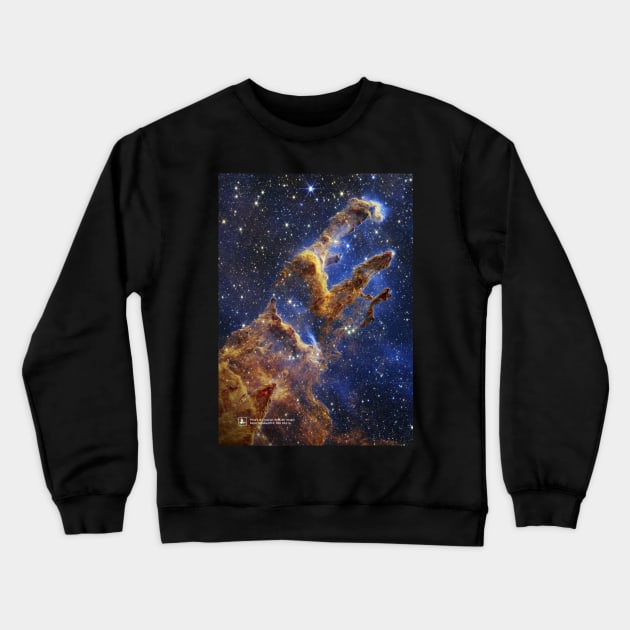 JWST Pillars of Creation, 2022 (James Webb/JWST) Crewneck Sweatshirt by Synthwave1950